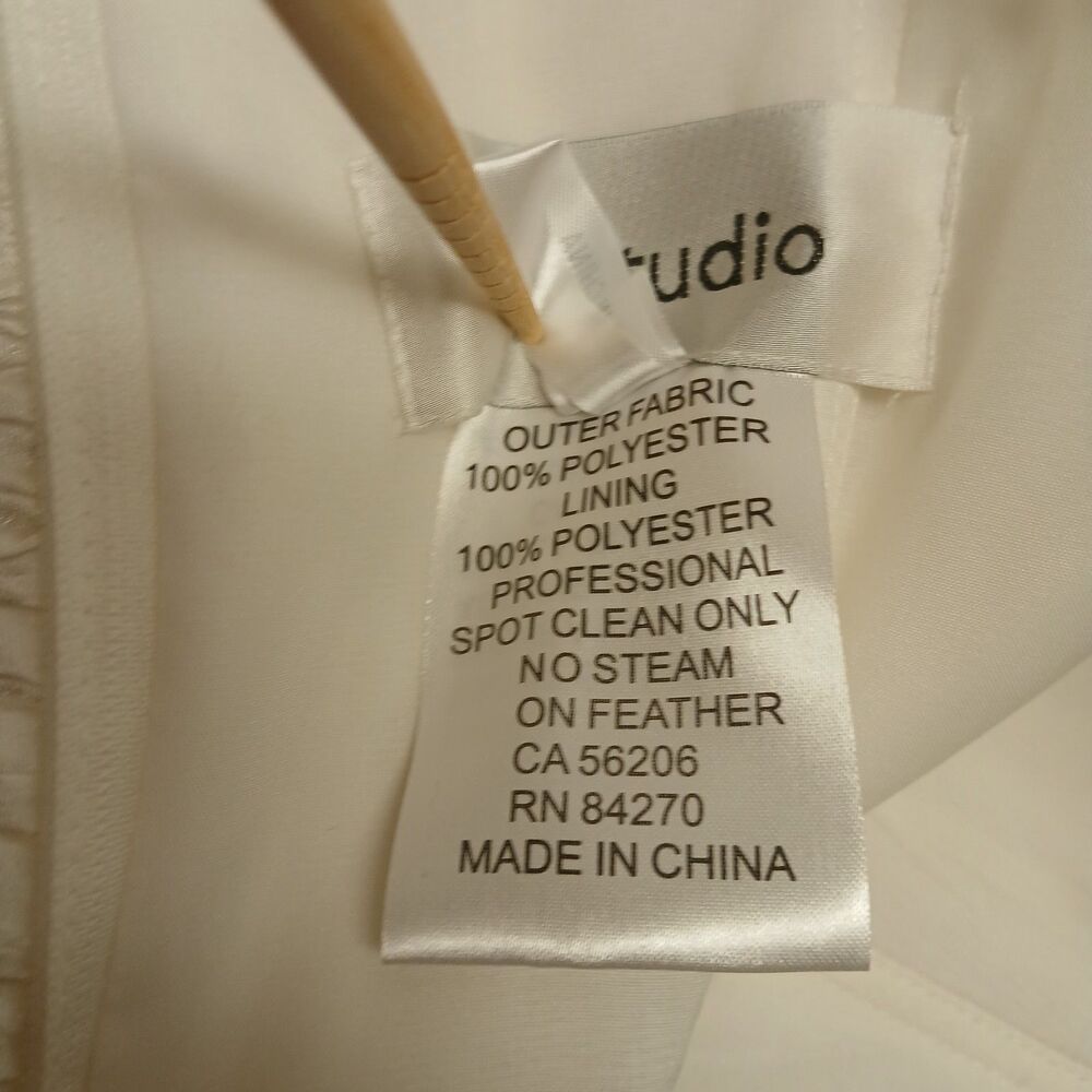 DB Studio White Feather Strapless Mini Dress Size 14 Ruched Satin Cocktail NWT - Picture 10 of 11